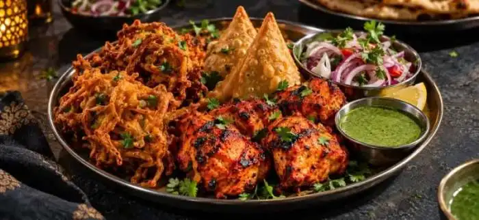 Starter platter from The Caledonian Spice, Caledonian Road, Islington
